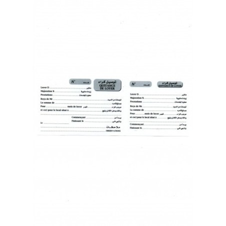 Carnet Quittance de loyer