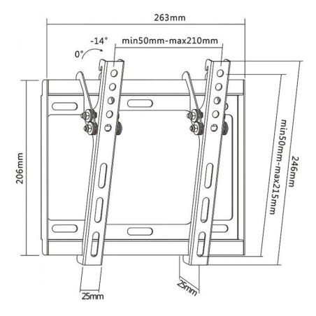 Support Mural SBOX Avec Inclinaison Pour TV 23" - 43"